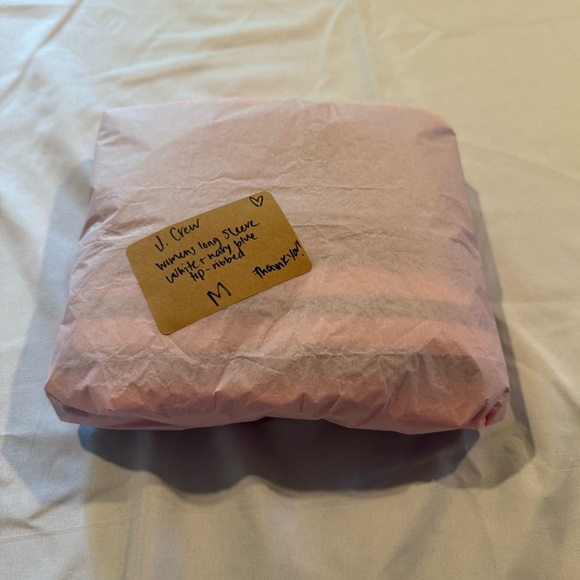 J.Crew Navy Blue & Cream Striped Sweater - M - NWOT - Picture 12 of 12